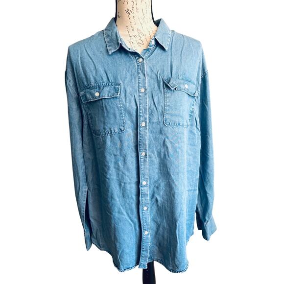 Women’s A New Day Button-Up Denim Shirt size XL - Picture 1 of 7
